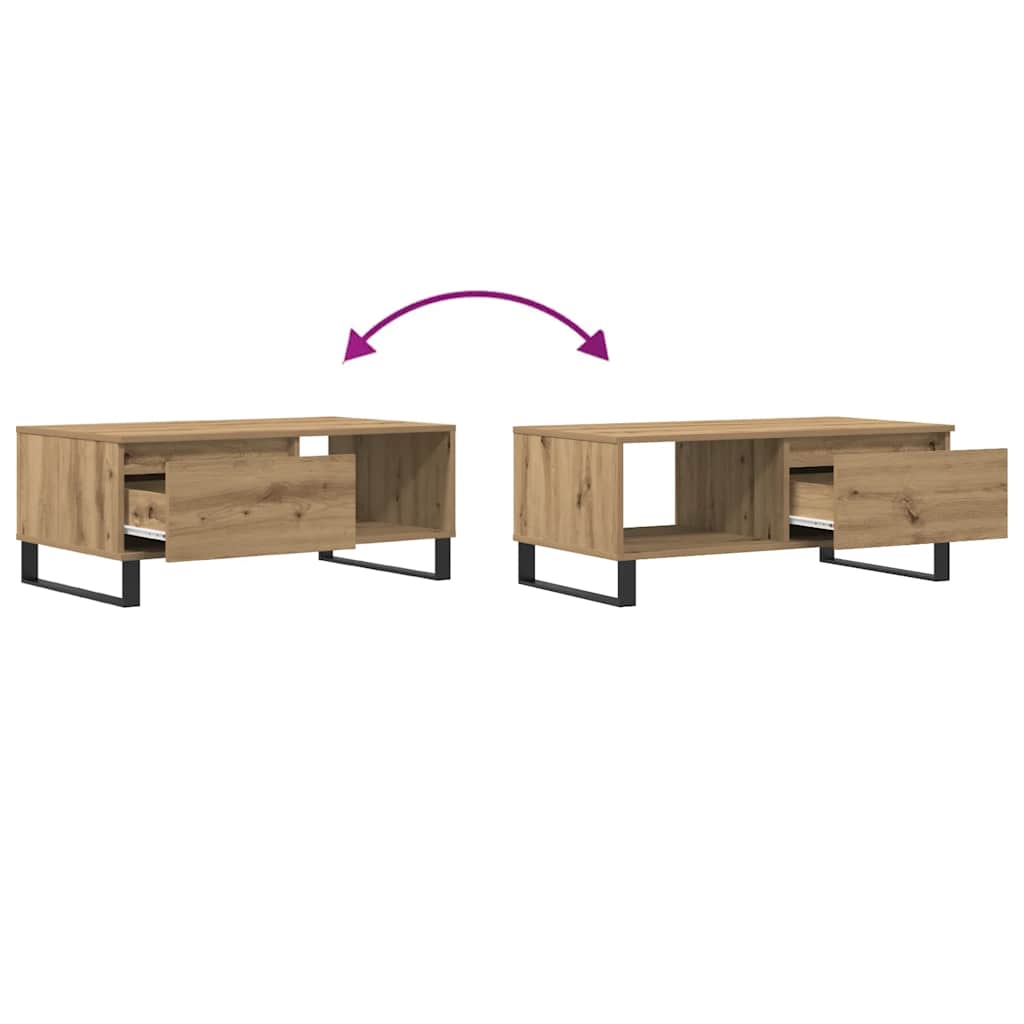 Coffee Table Artisan Oak 90x50x36.5 cm Engineered Wood