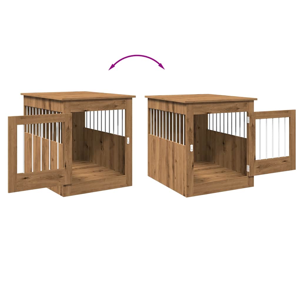 Dog Crate Furniture Artisan Oak 64.5x80x71 cm Engineered Wood