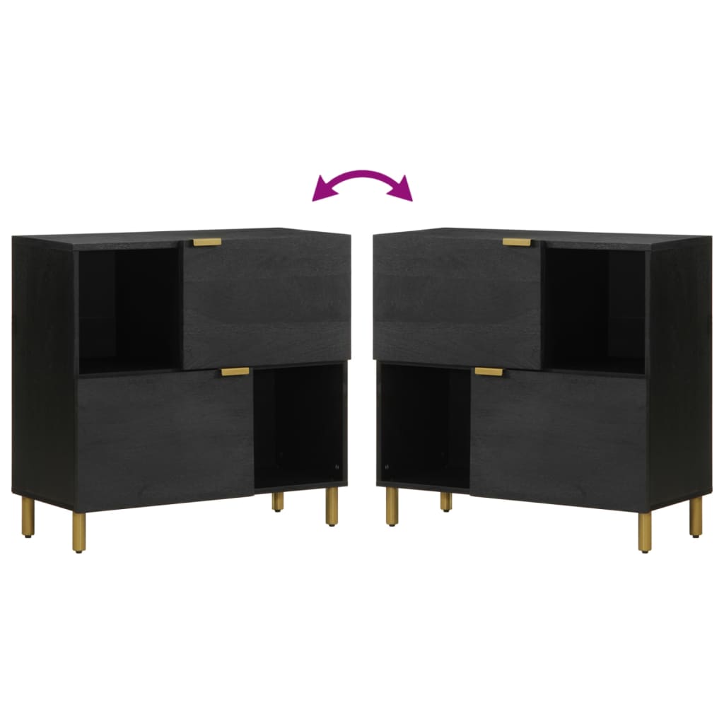 Sideboard Black 80x33x75 cm Engineered Wood