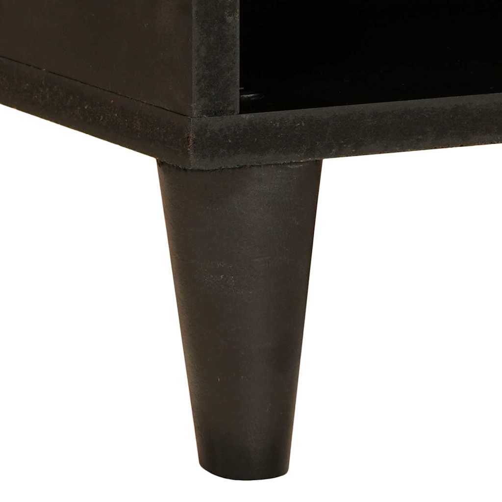 TV Cabinet Black and Gold 80 x 33 x 46 cm Solid mango wood