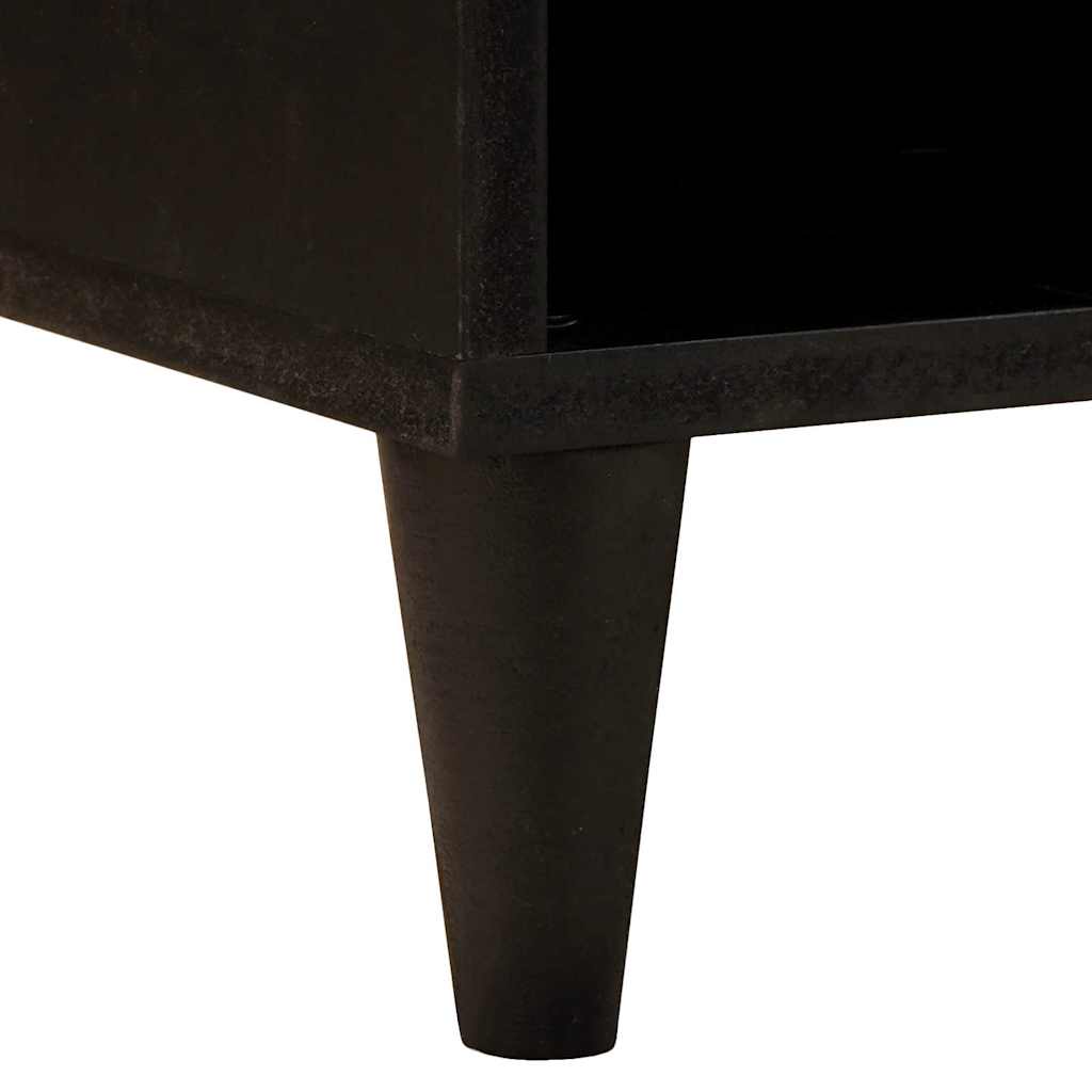 TV Cabinet Black and Gold 100 x 33 x 46 cm Solid mango wood
