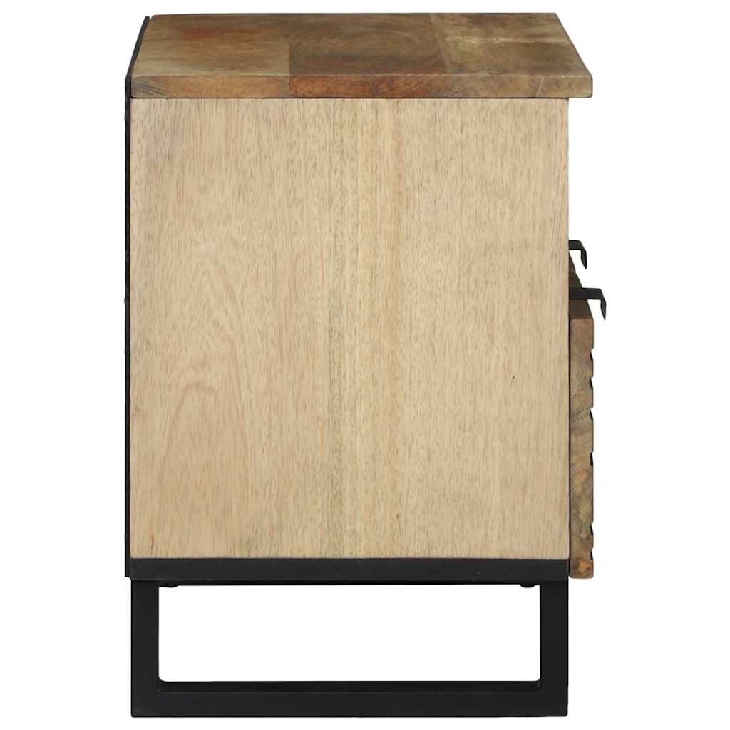 TV Cabinet with Drawer Brown 70 x 33 x 46 cm Solid mango wood