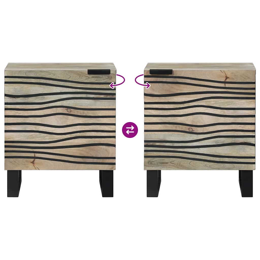 Bedside Tables Natural 40 x 33 x 46 cm Solid mango wood