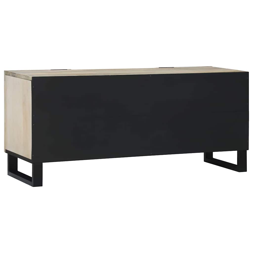TV Cabinet White 105 x 33 x 46 cm Solid mango wood