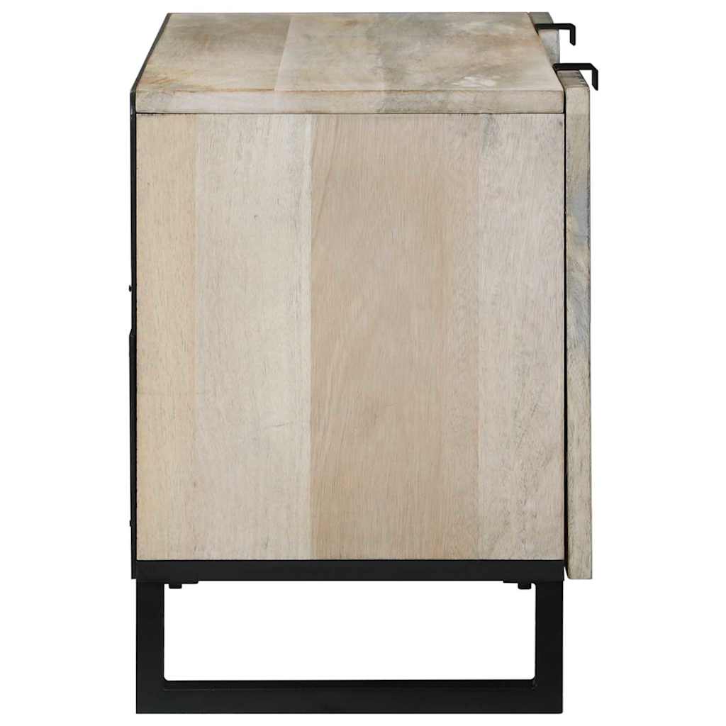 TV Cabinet White 105 x 33 x 46 cm Solid mango wood
