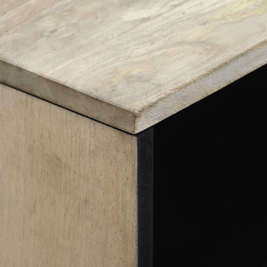Bedside Cabinet with Drawer White and black 50 x 33 x 60 cm