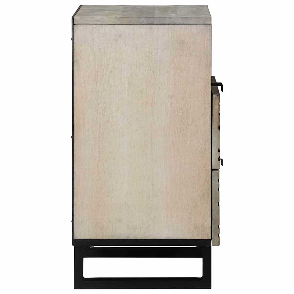 Bedside Cabinet with Drawer White and black 50 x 33 x 60 cm