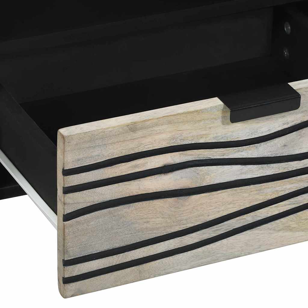 Media Storage Cabinets & Racks White and Black 105 x 33 x 46 cm
