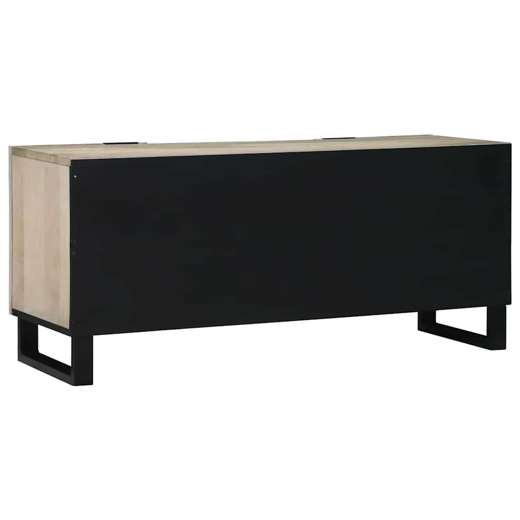 Media Storage Cabinets & Racks White and Black 105 x 33 x 46 cm