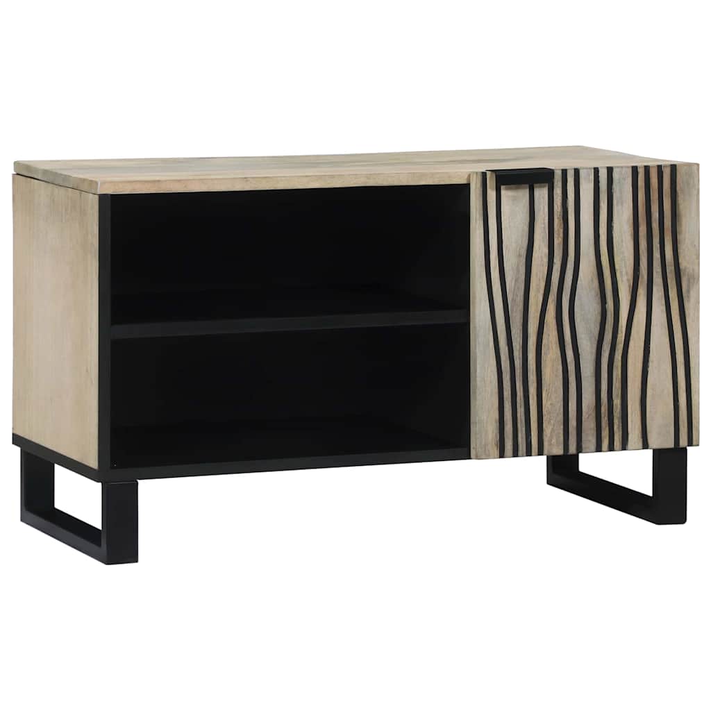 Media Storage Cabinets & Racks White and Black 80 x 33 x 46 cm