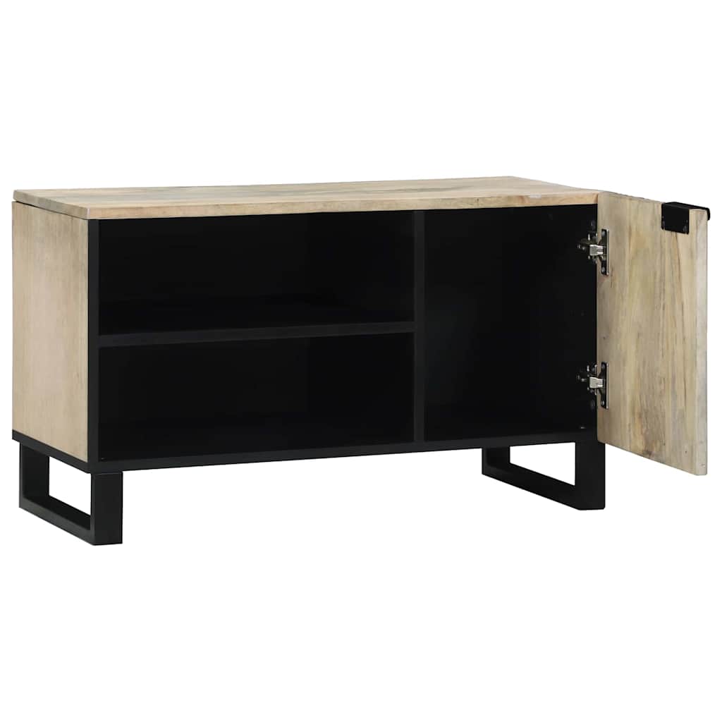 Media Storage Cabinets & Racks White and Black 80 x 33 x 46 cm