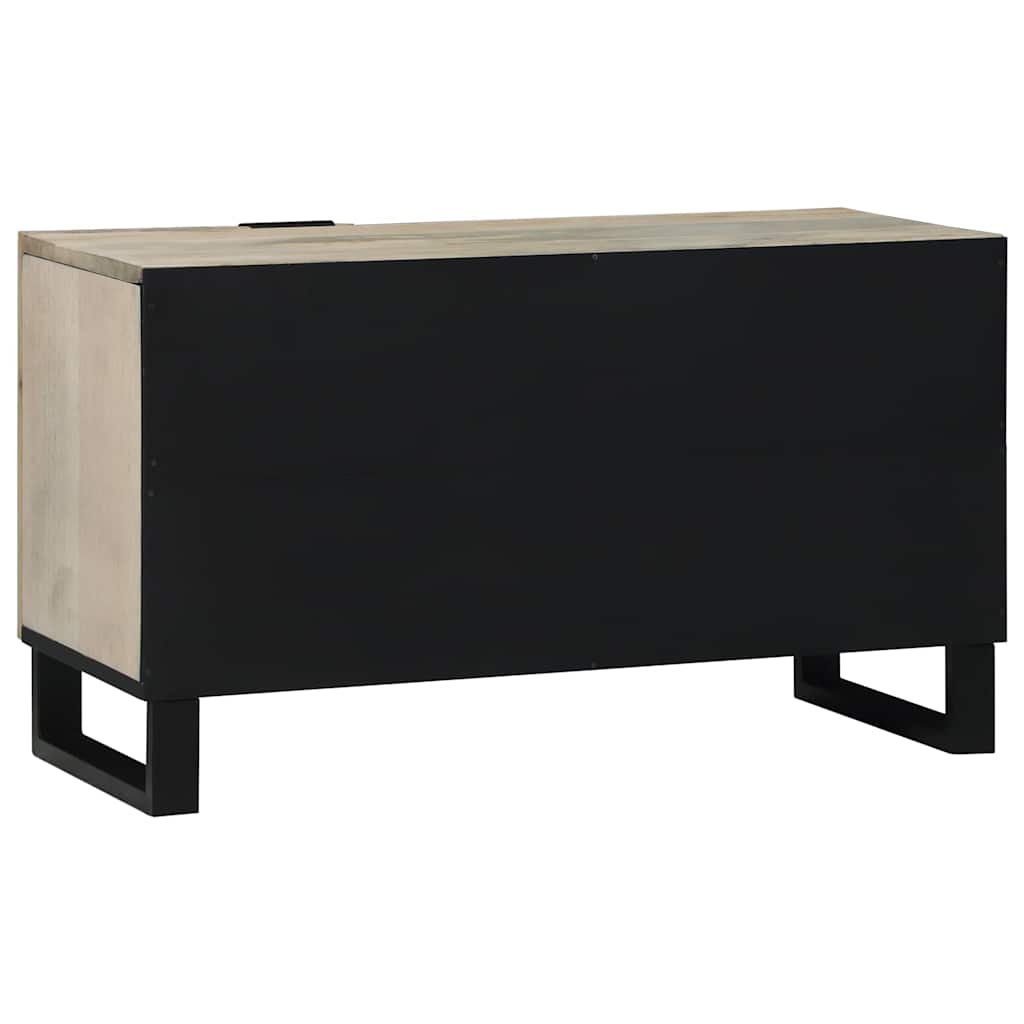Media Storage Cabinets & Racks White and Black 80 x 33 x 46 cm