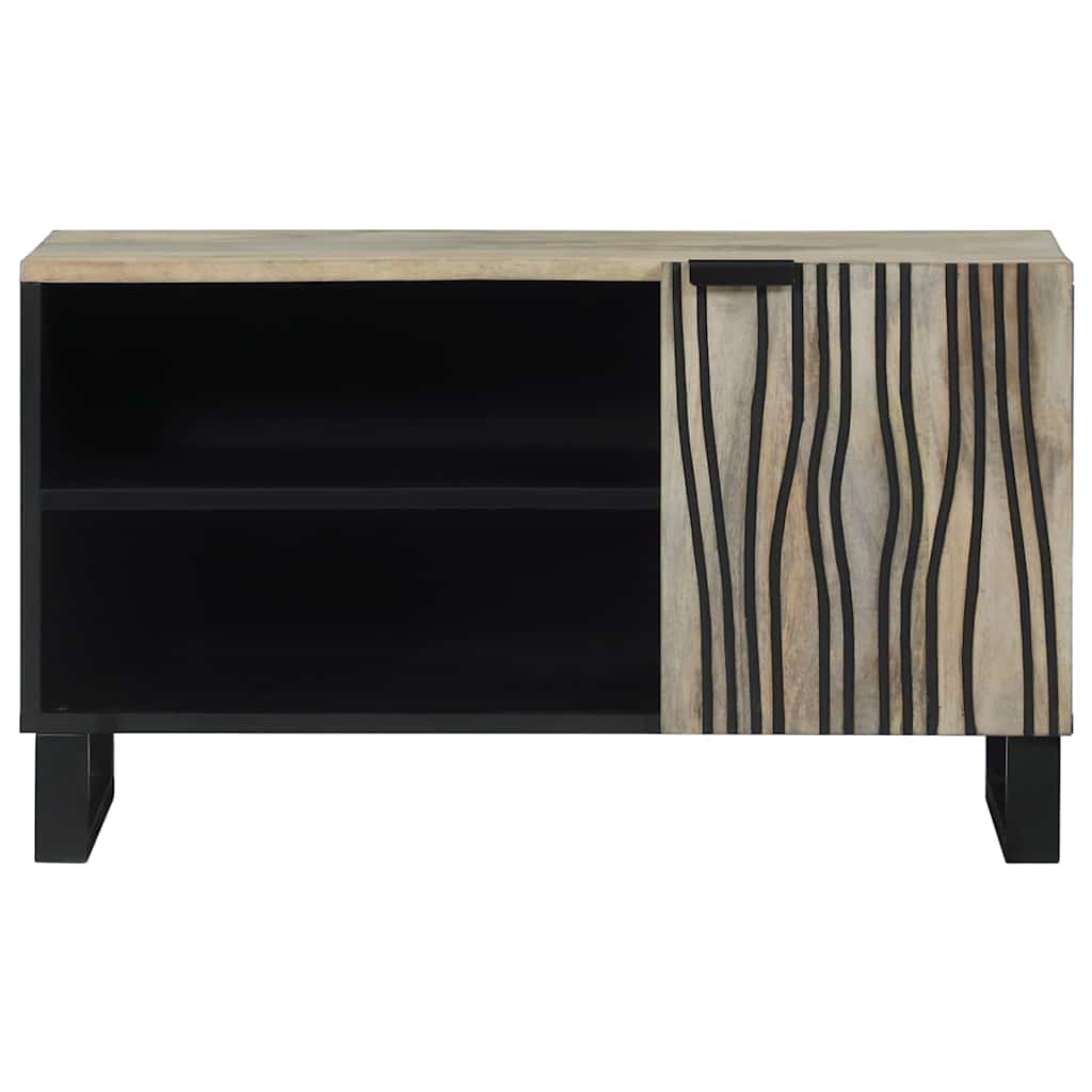 Media Storage Cabinets & Racks White and Black 80 x 33 x 46 cm