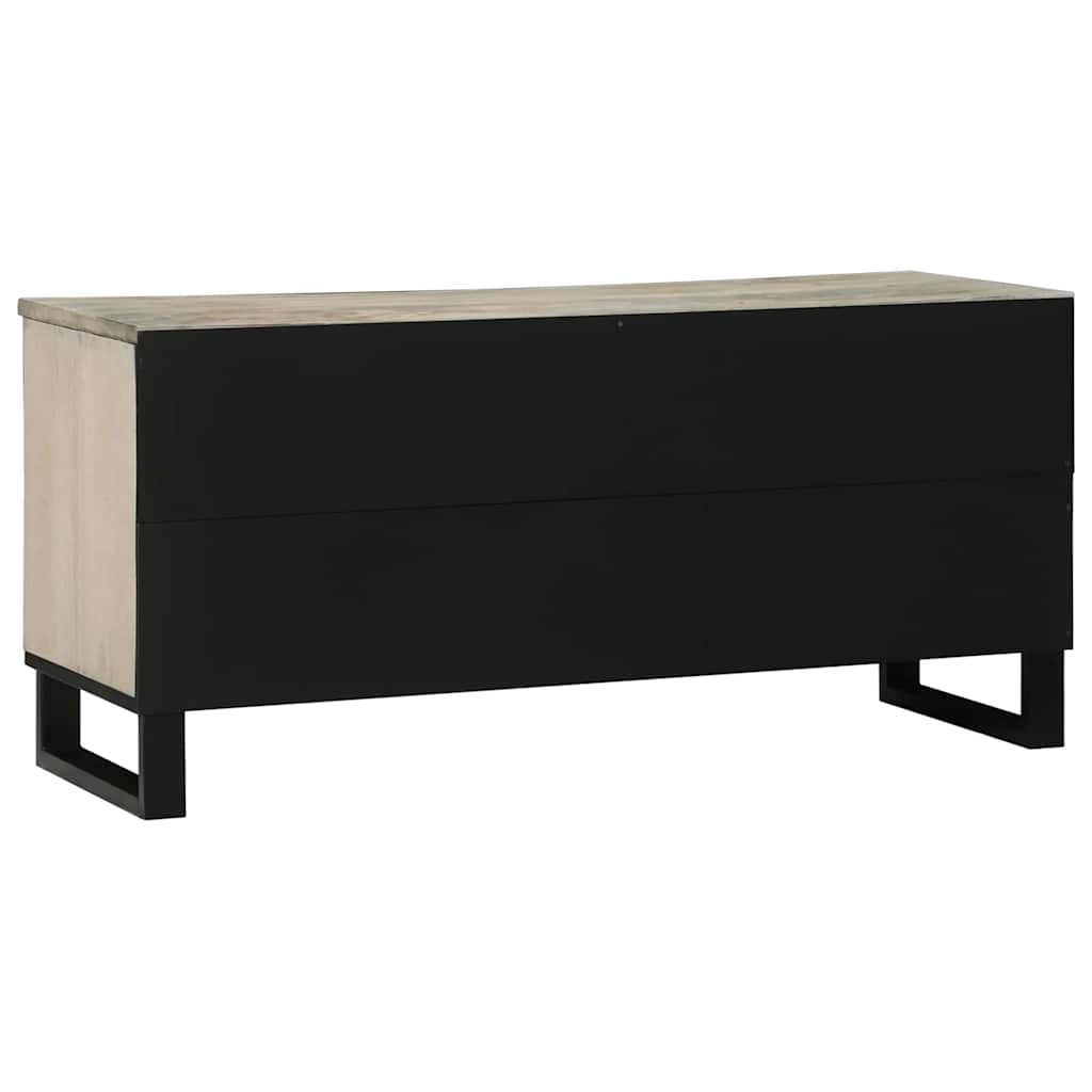 Media Storage Cabinets & Racks White and Black 105 x 33 x 46 cm