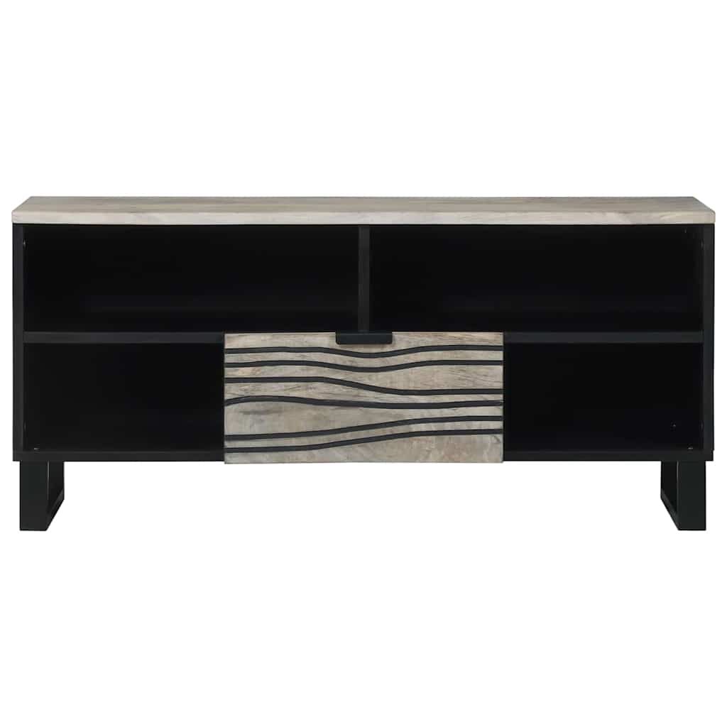 Media Storage Cabinets & Racks White and Black 105 x 33 x 46 cm