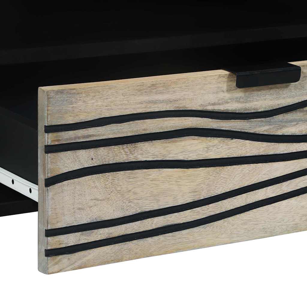 Media Storage Cabinets & Racks White and Black 80 x 33 x 46 cm