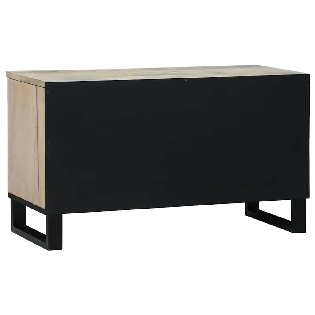 Media Storage Cabinets & Racks White and Black 80 x 33 x 46 cm