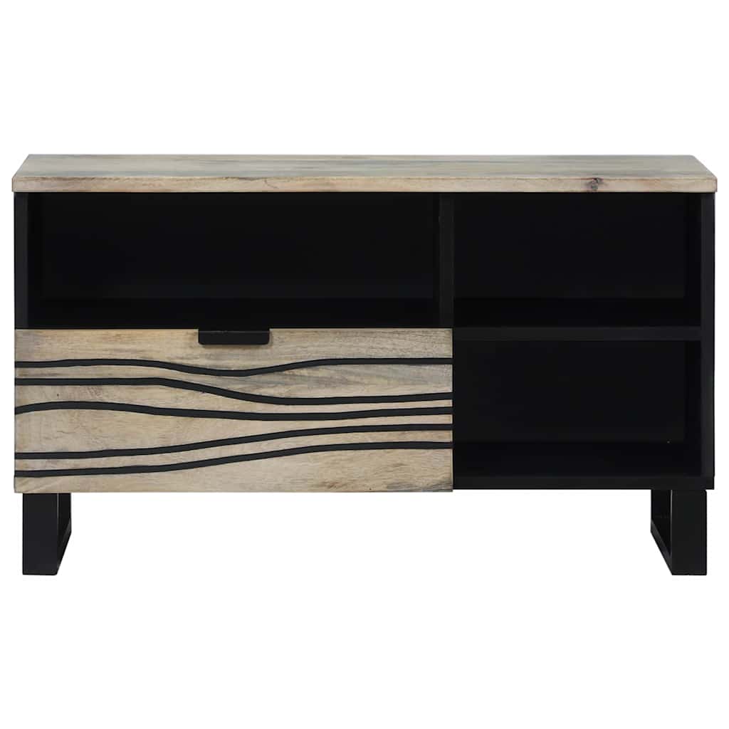 Media Storage Cabinets & Racks White and Black 80 x 33 x 46 cm