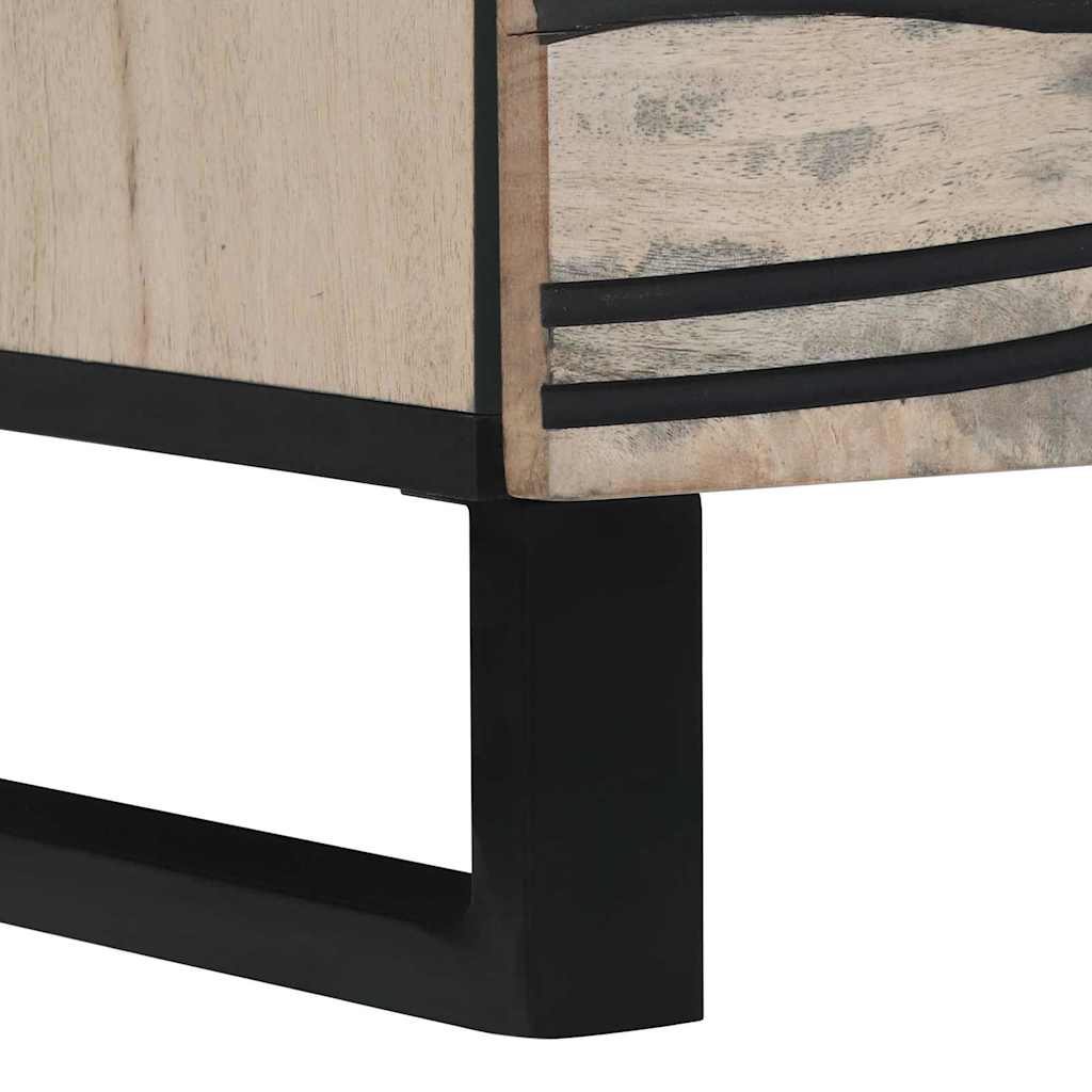 Media Storage Cabinets & Racks White and Black 100 x 33 x 46 cm