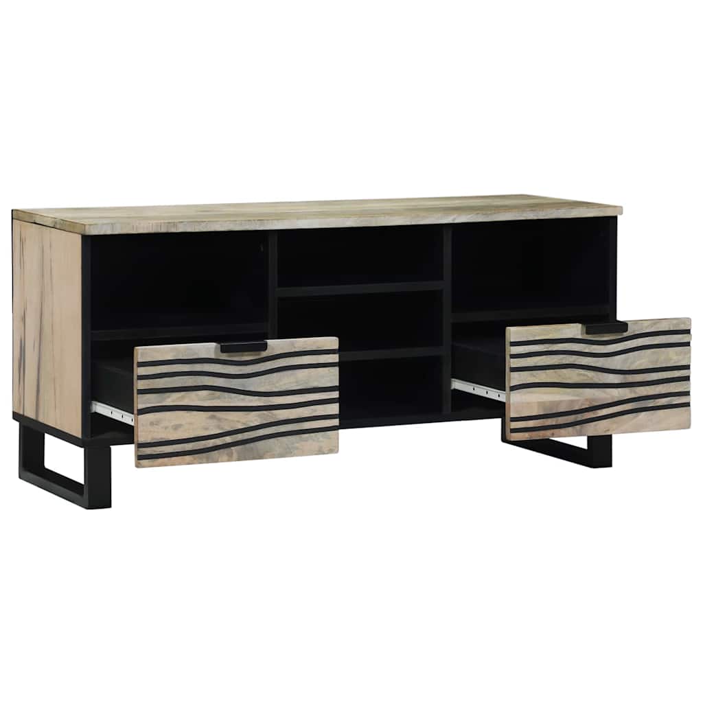 Media Storage Cabinets & Racks White and Black 100 x 33 x 46 cm