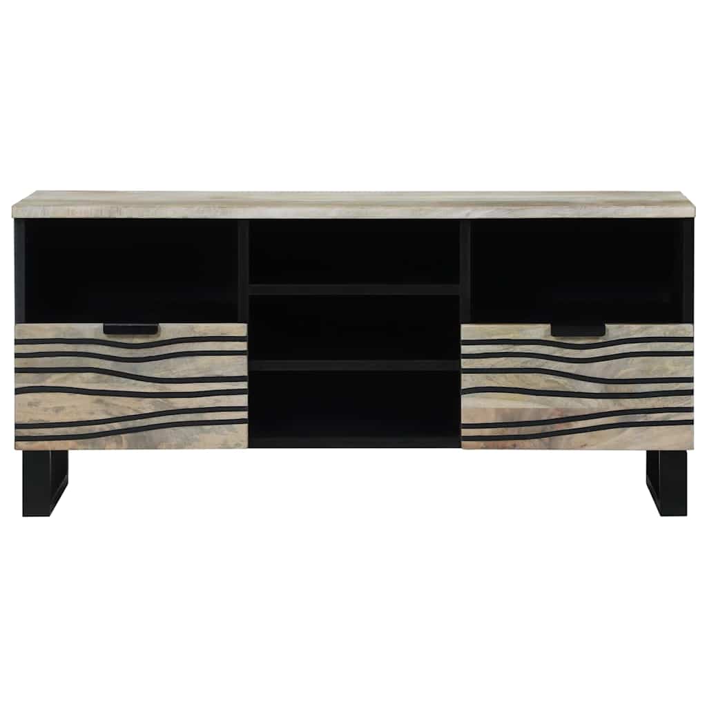 Media Storage Cabinets & Racks White and Black 100 x 33 x 46 cm