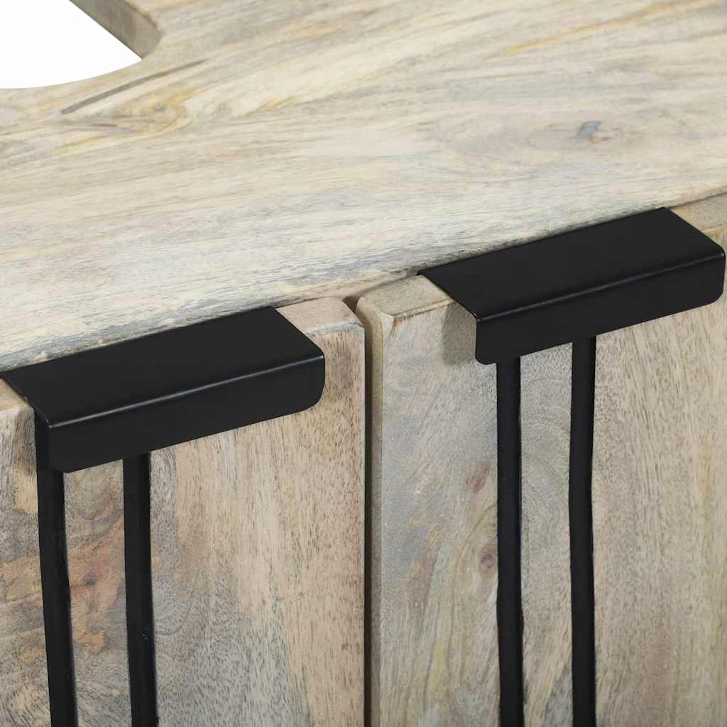 Sink cabinet with Shelf Brown and Black 62 x 33 x 58 cm