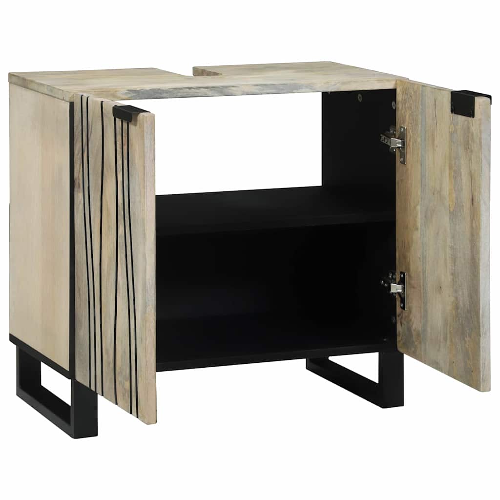 Sink cabinet with Shelf Brown and Black 62 x 33 x 58 cm