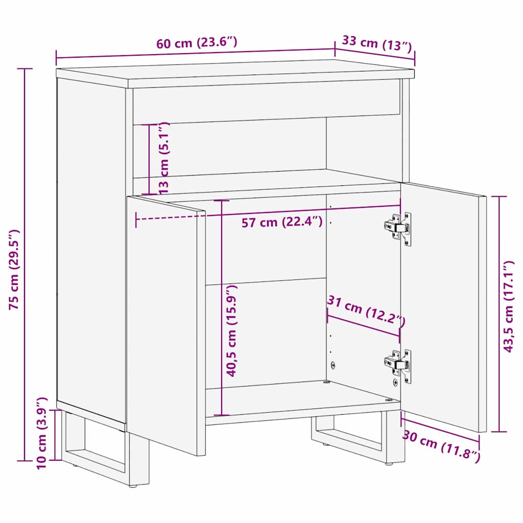 Media Storage Cabinets & Racks White and Black 60 x 33 x 75 cm