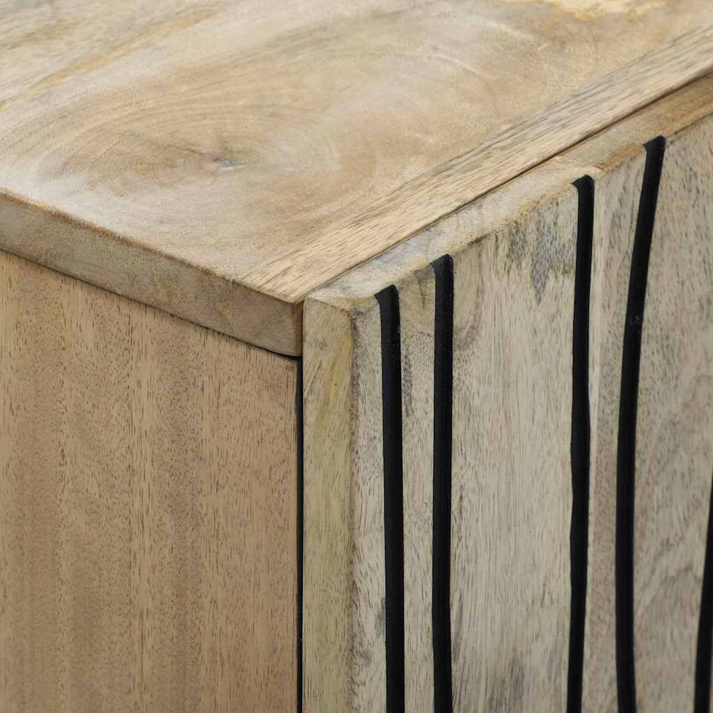 Sideboard White 90 x 33 x 75 cm Solid mango wood