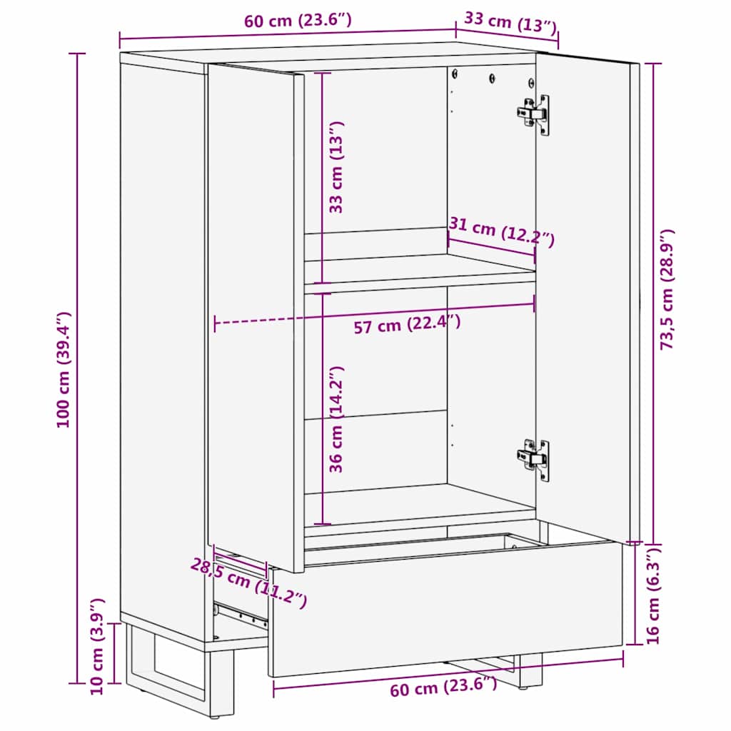 Media Storage Cabinets & Racks White and Black 60 x 33 x 100 cm