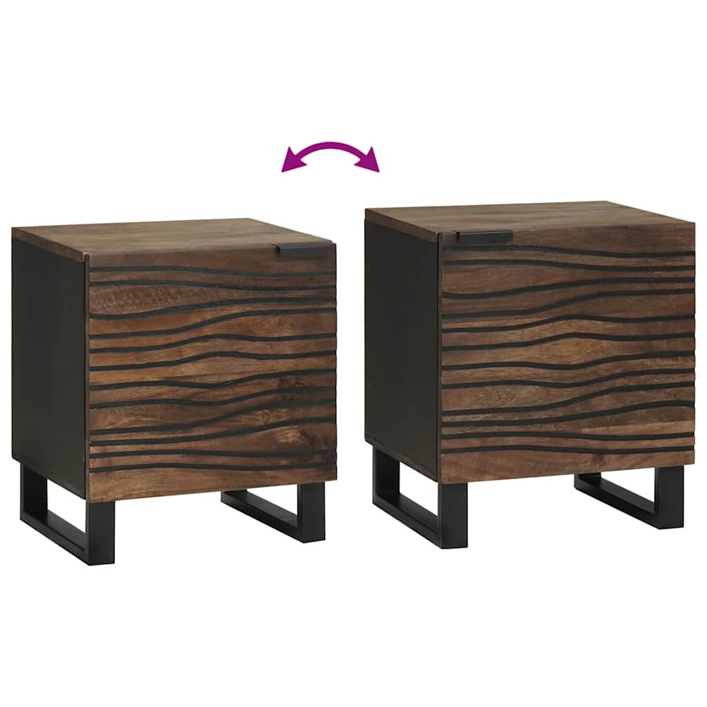 Bedside Cabinet Walnut 40 x 33 x 46 cm Solid mango wood