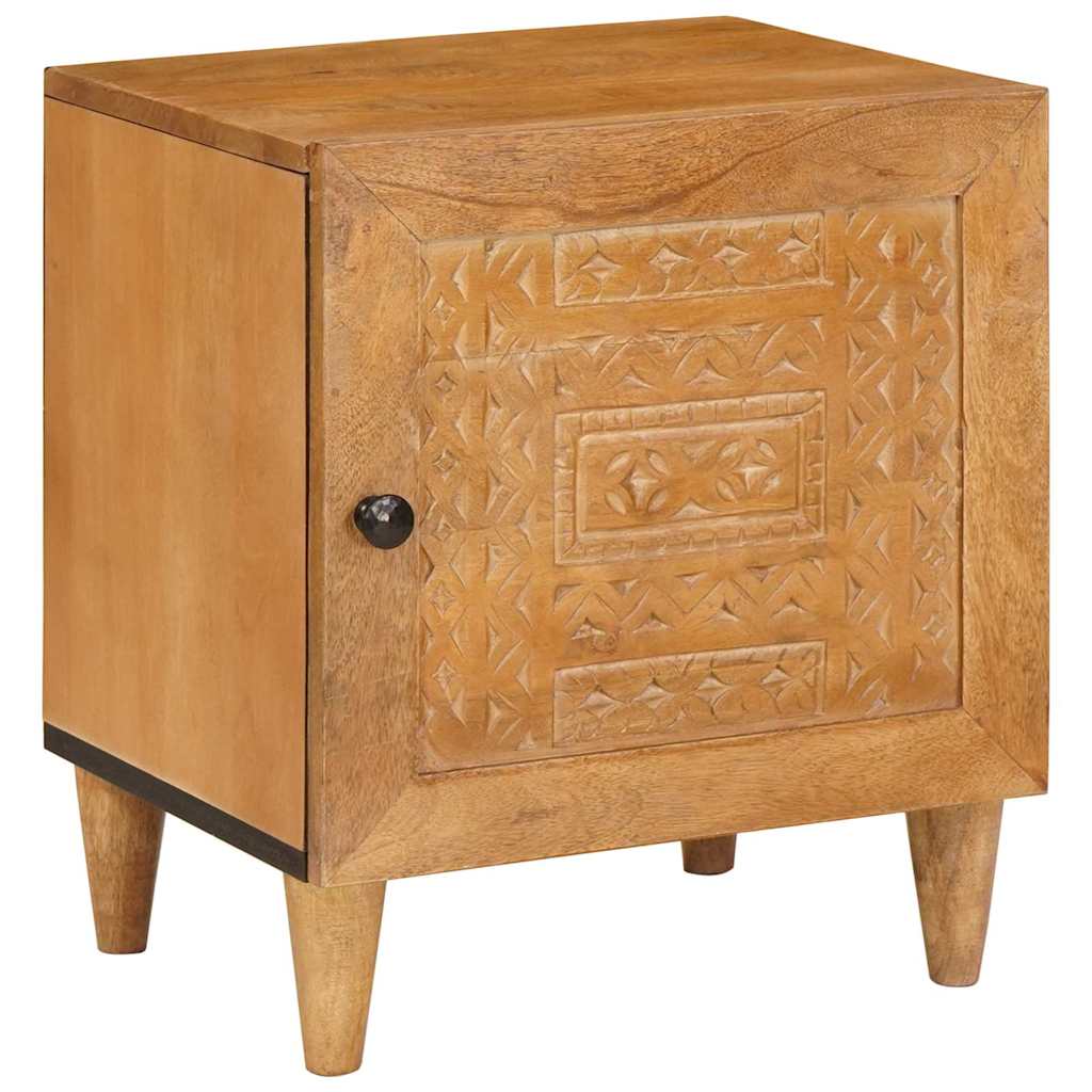 Bedside Table Light brown 40 x 33 x 46 cm Solid mango wood