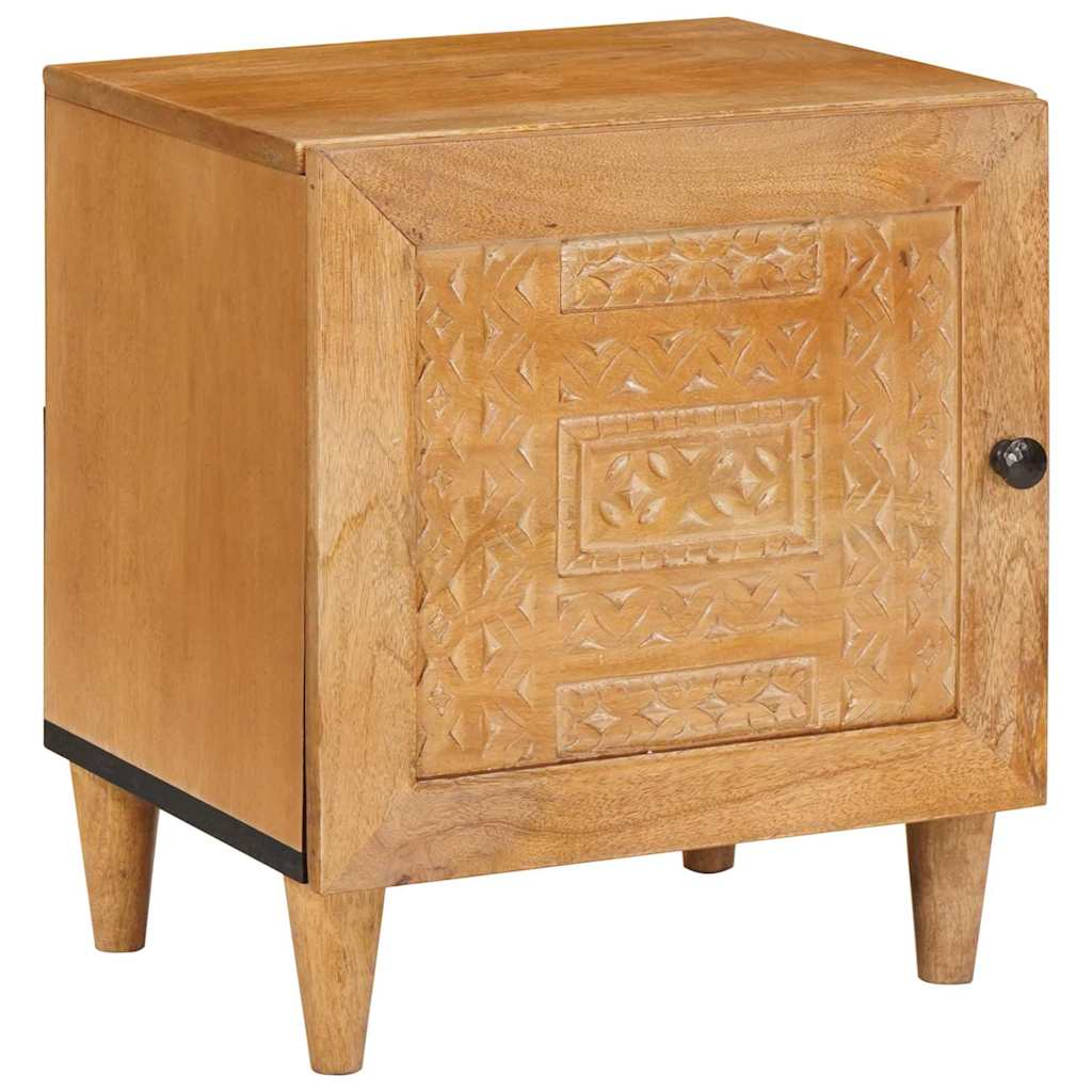 Bedside Table Light brown 40 x 33 x 46 cm Solid mango wood