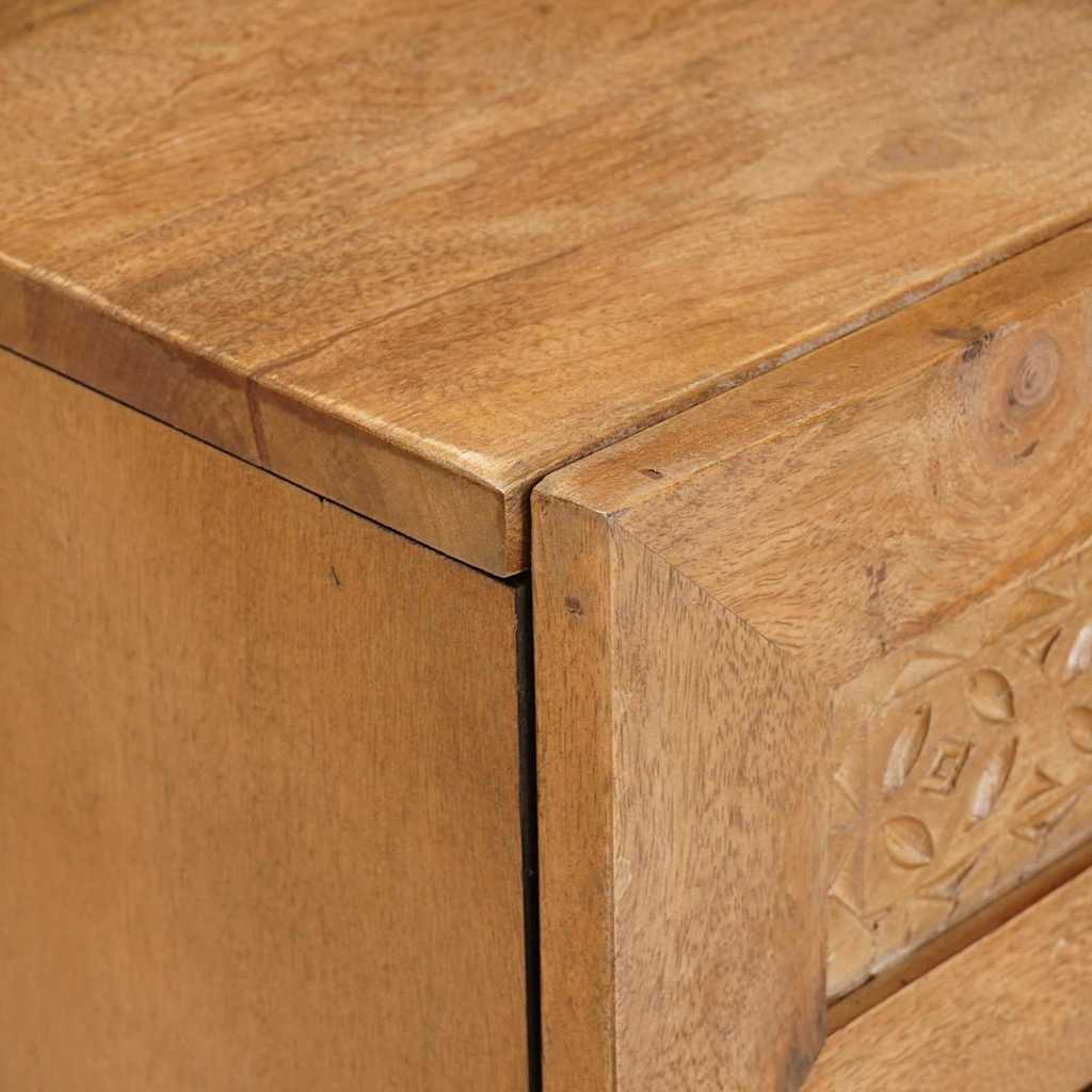 Bedside Table Light brown 50 x 33 x 60 cm Solid mango wood