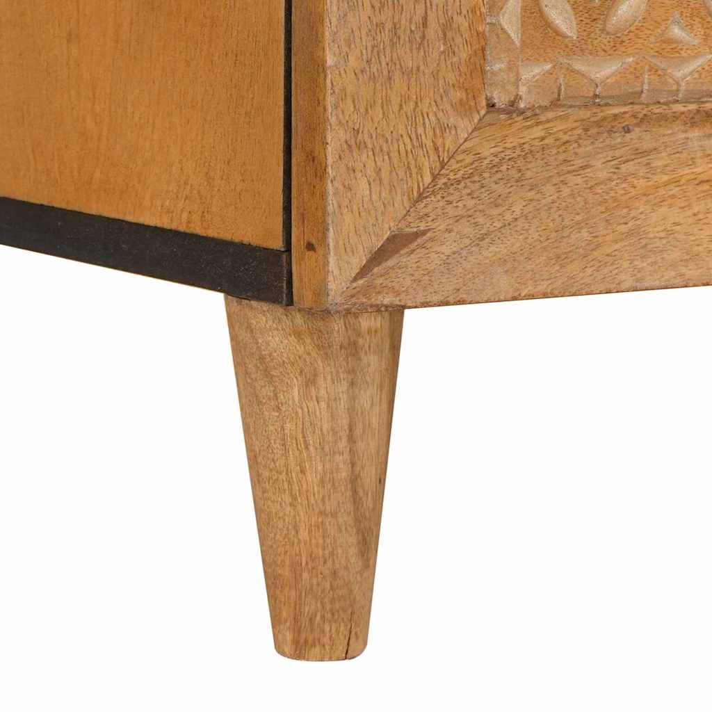 Bedside Table Light brown 50 x 33 x 60 cm Solid mango wood