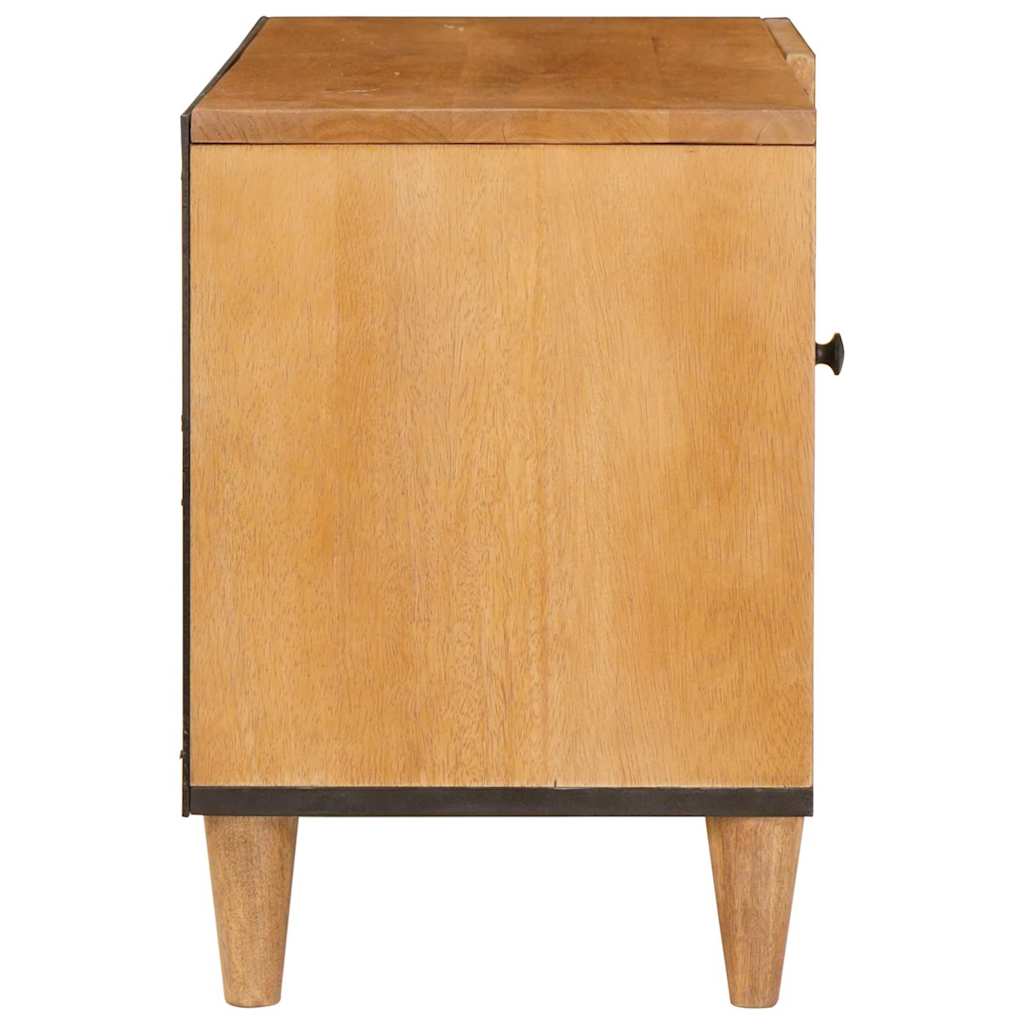 TV Cabinet Light brown 80 x 33 x 46 cm Solid mango wood