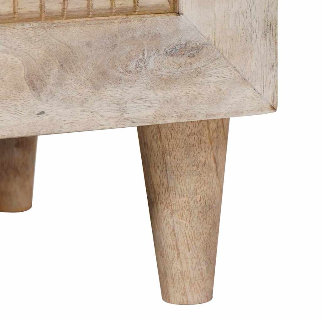 Bedside Table Beige 40 x 33 x 46 cm Solid mango wood