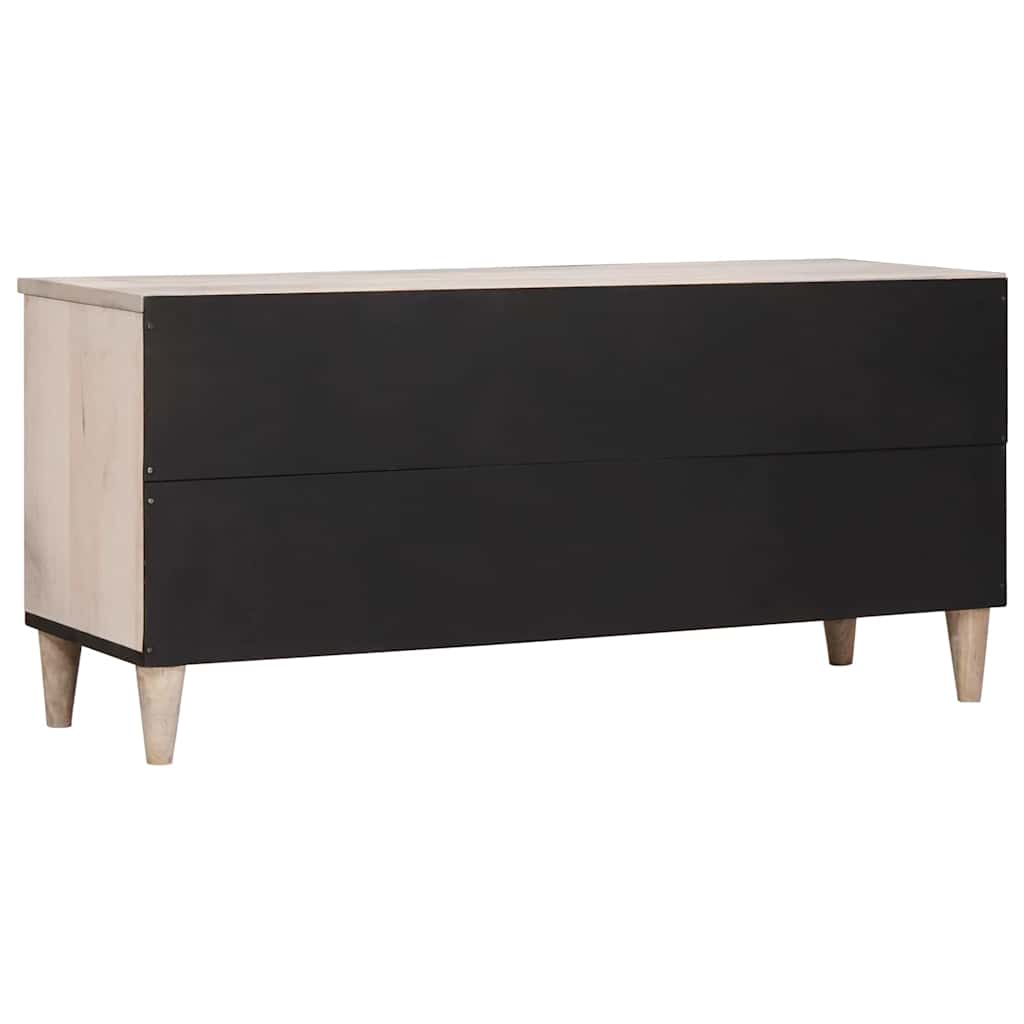 TV Cabinet with Drawer White 105 x 33 x 46 cm Solid mango wood
