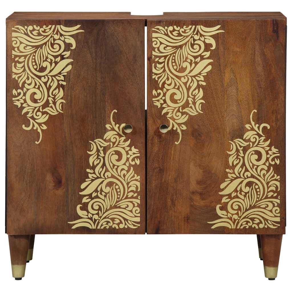 Bathroom Sink Cabinet with Storage Honey brown 62 x 33 x 58 cm