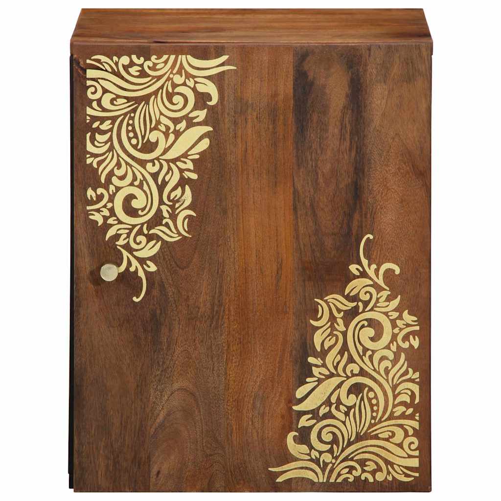 Bathroom Wall Cabinet with Storage Honey brown 38 x 33 x 48 cm