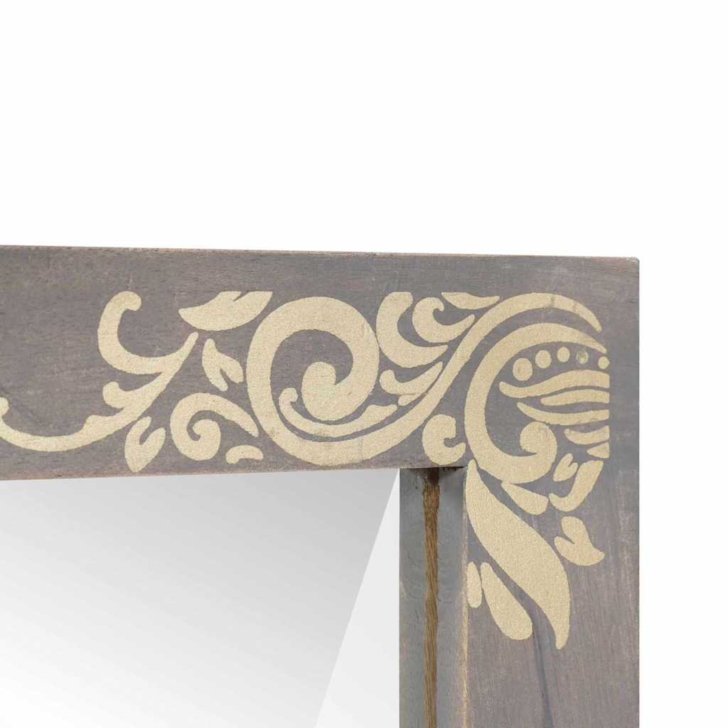 Bathroom Mirror with Mirror Grey and Silver 50 x 70 x 3 cm
