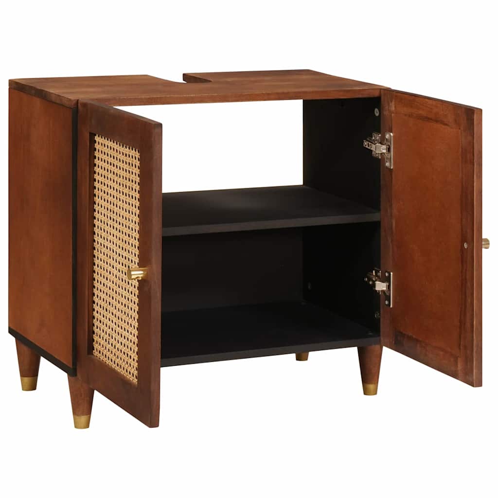 Sink cabinet with Shelf with Storage Brown 62 x 33 x 58 cm