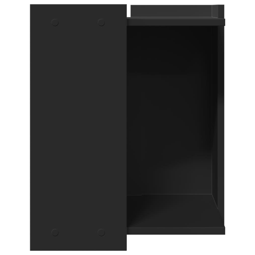 Cat Litter Box Enclosure Black 42x42x51 cm Engineered Wood