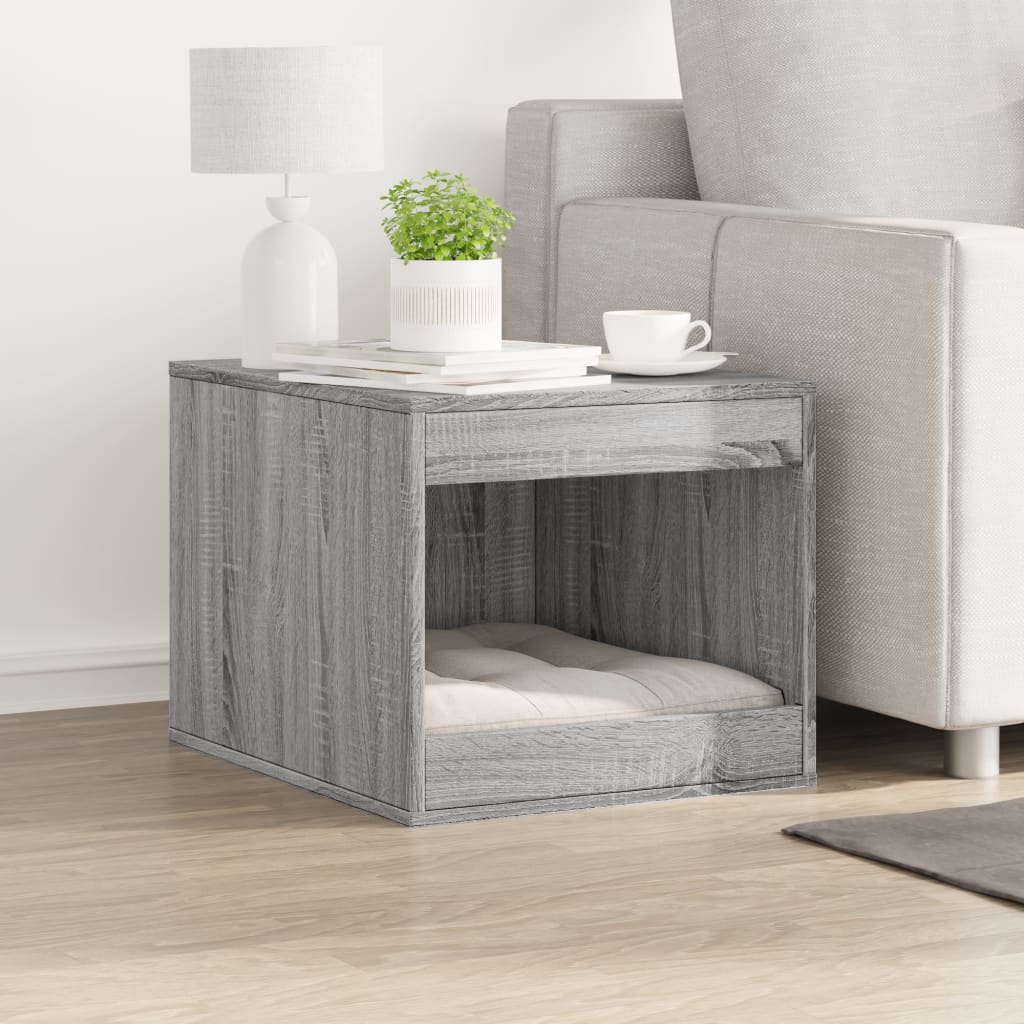 Cat Litter Box Enclosure Grey Sonoma 47x59x42 cm Engineered Wood
