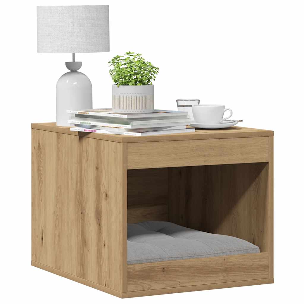 Cat Litter Box Enclosure Artisian Oak 47x59x42 cm Engineered Wood