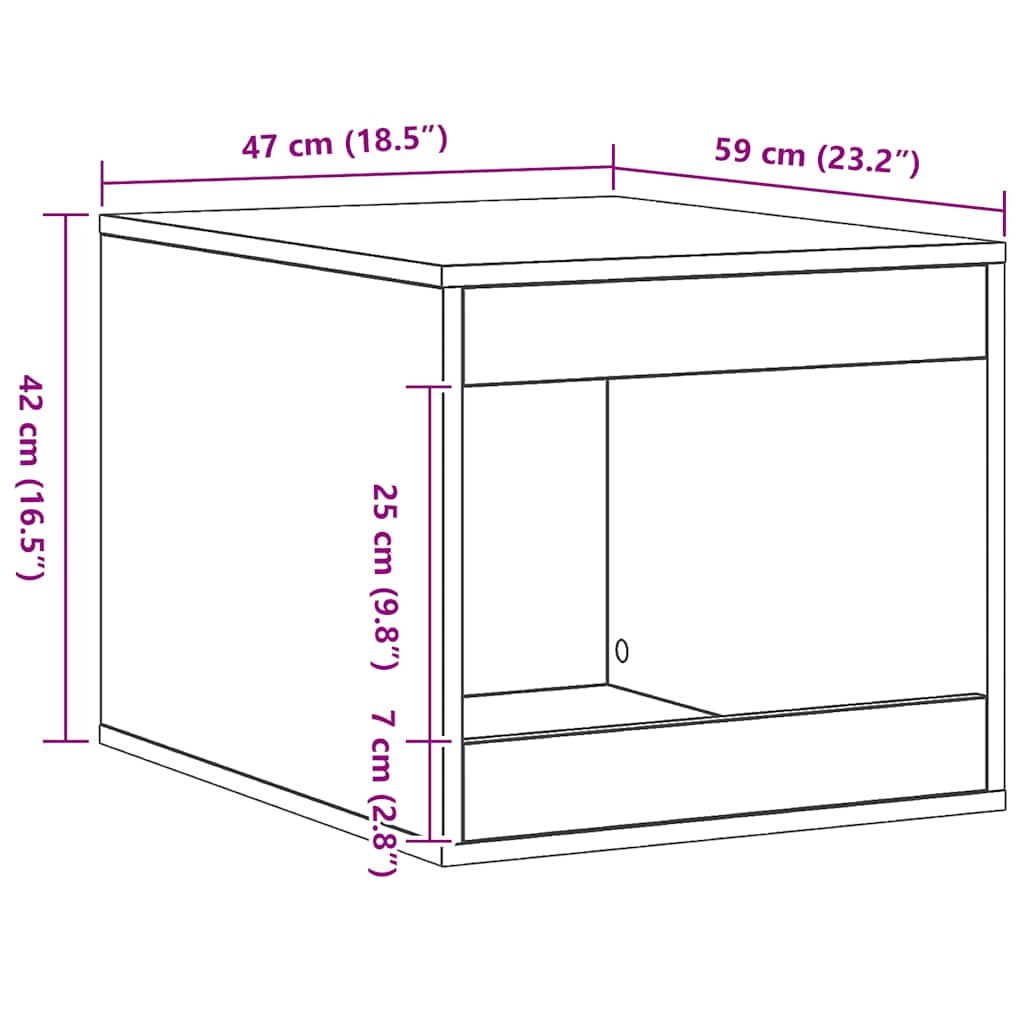 Cat Litter Box Enclosure Artisian Oak 47x59x42 cm Engineered Wood