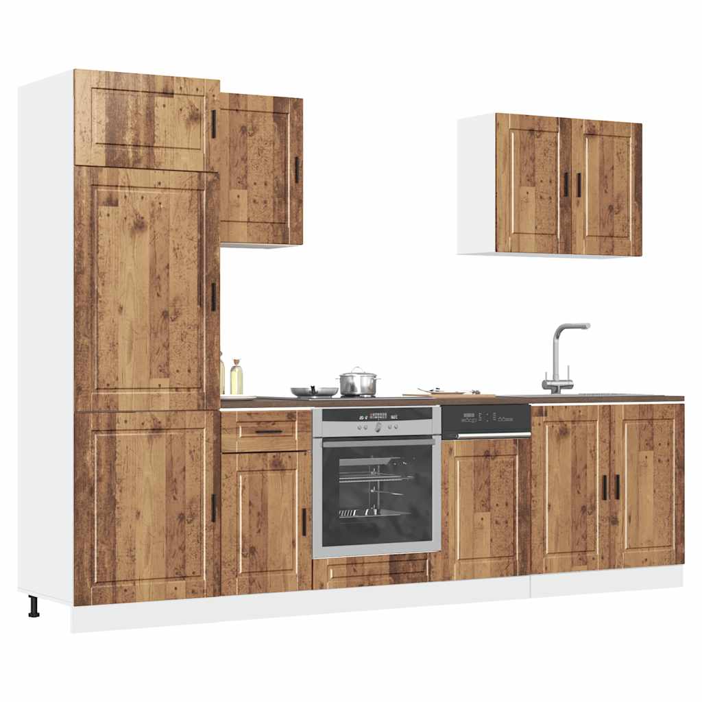 7 Piece Kitchen Cabinet Set Porto Old Wood Engineered Wood
