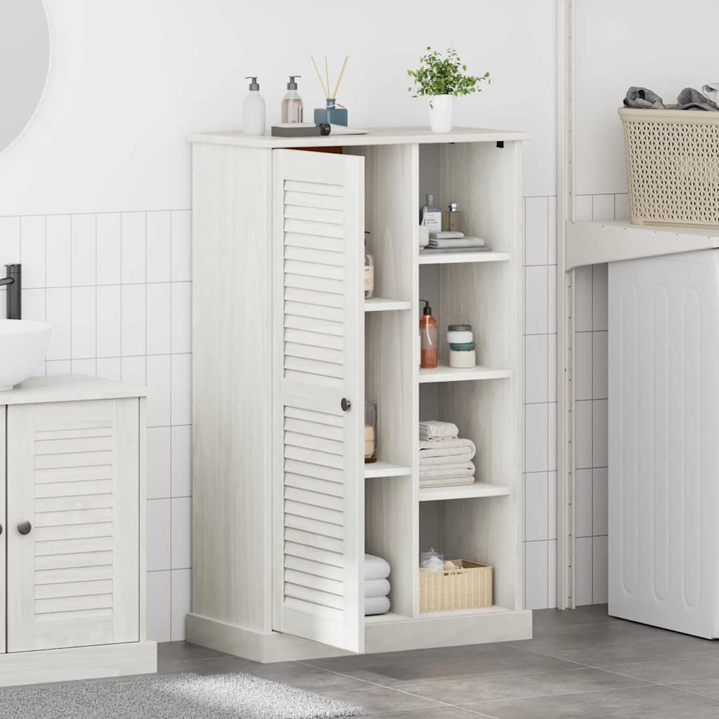 Bathroom Cabinet VIGO White 67.5 x 34 x 110 cm Solid pine wood