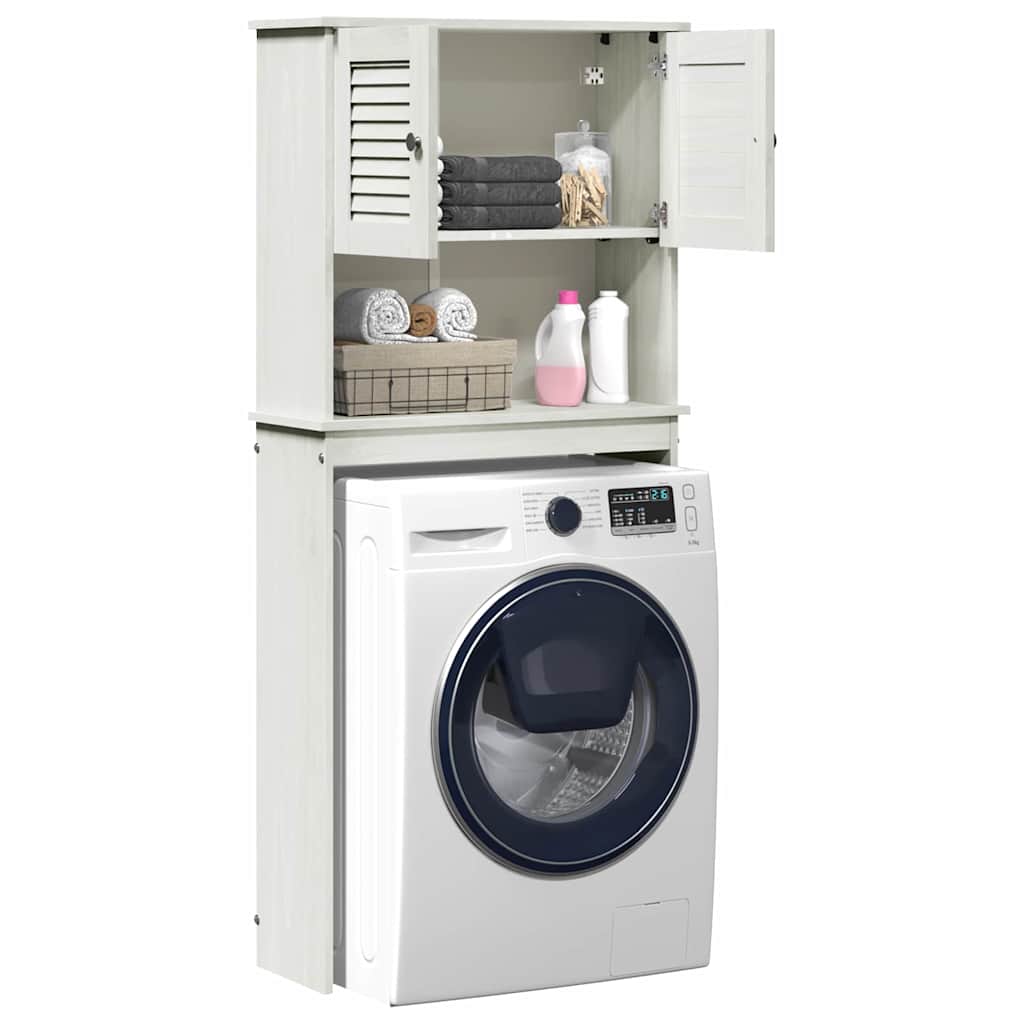 Washing Machine Cabinet with Door VIGO White 72.5 x 27 x 161 cm