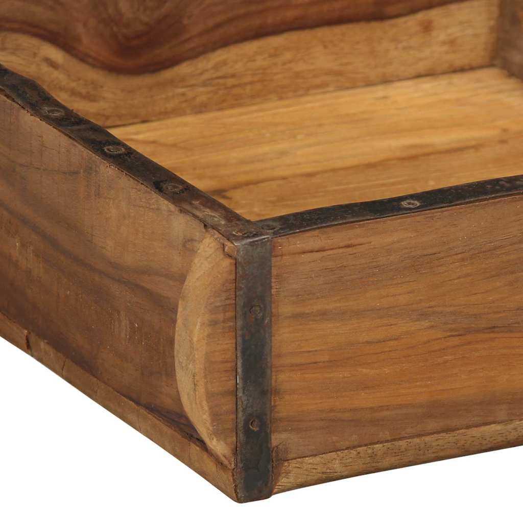Tray with Storage 4 pcs Brown 31 x 29 x 10 cm